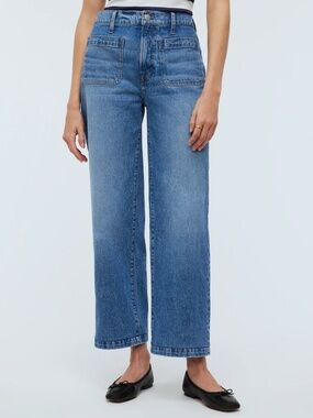 Madewell Emmett Wide-Leg Full Length Jean: Patch Pocket Size 27